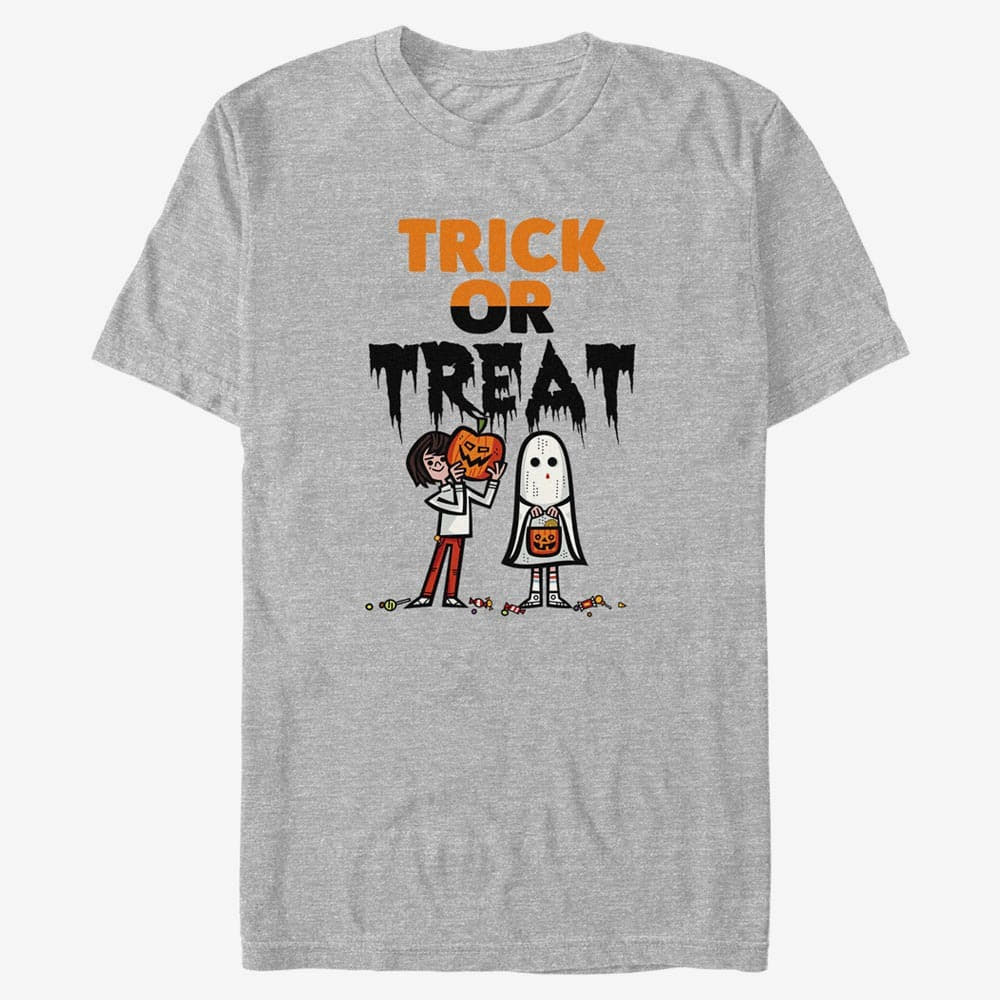 T-Shirts Merch Netflix Stranger Things - Trick or Treat Unisex T-Shirt Heather Grey