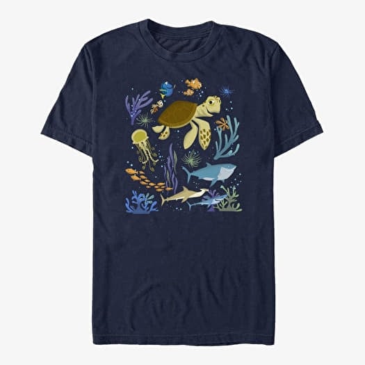 Majica Merch Pixar Finding Nemo - Sea Scene Unisex T-Shirt Navy Blue