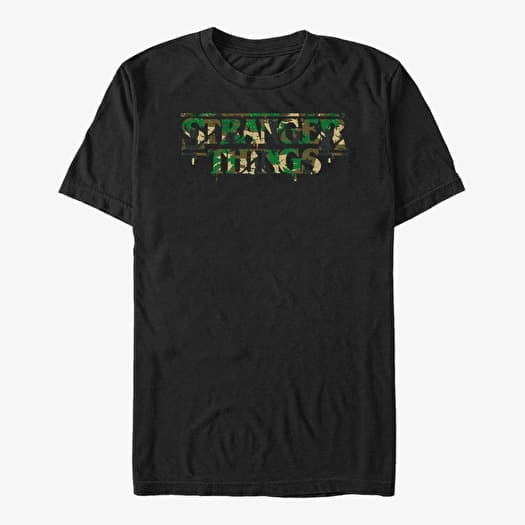 Majica Merch Netflix Stranger Things - Camo Logo Unisex T-Shirt Black