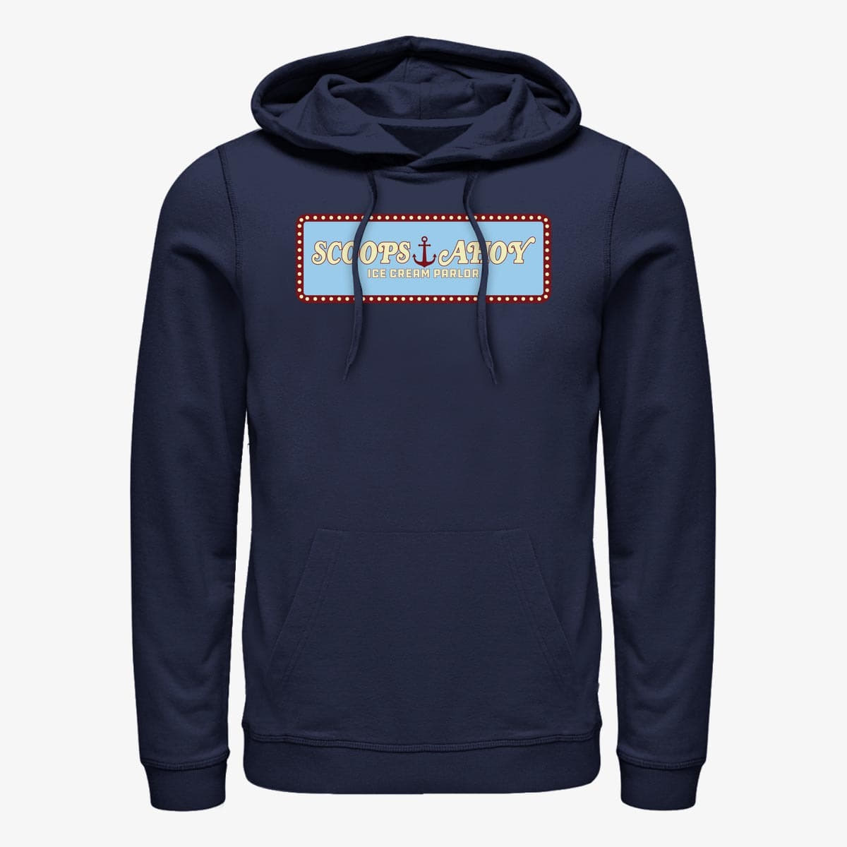 Суитчъри Merch Netflix Stranger Things - Scoops Ahoy Panel Unisex Hoodie Navy Blue