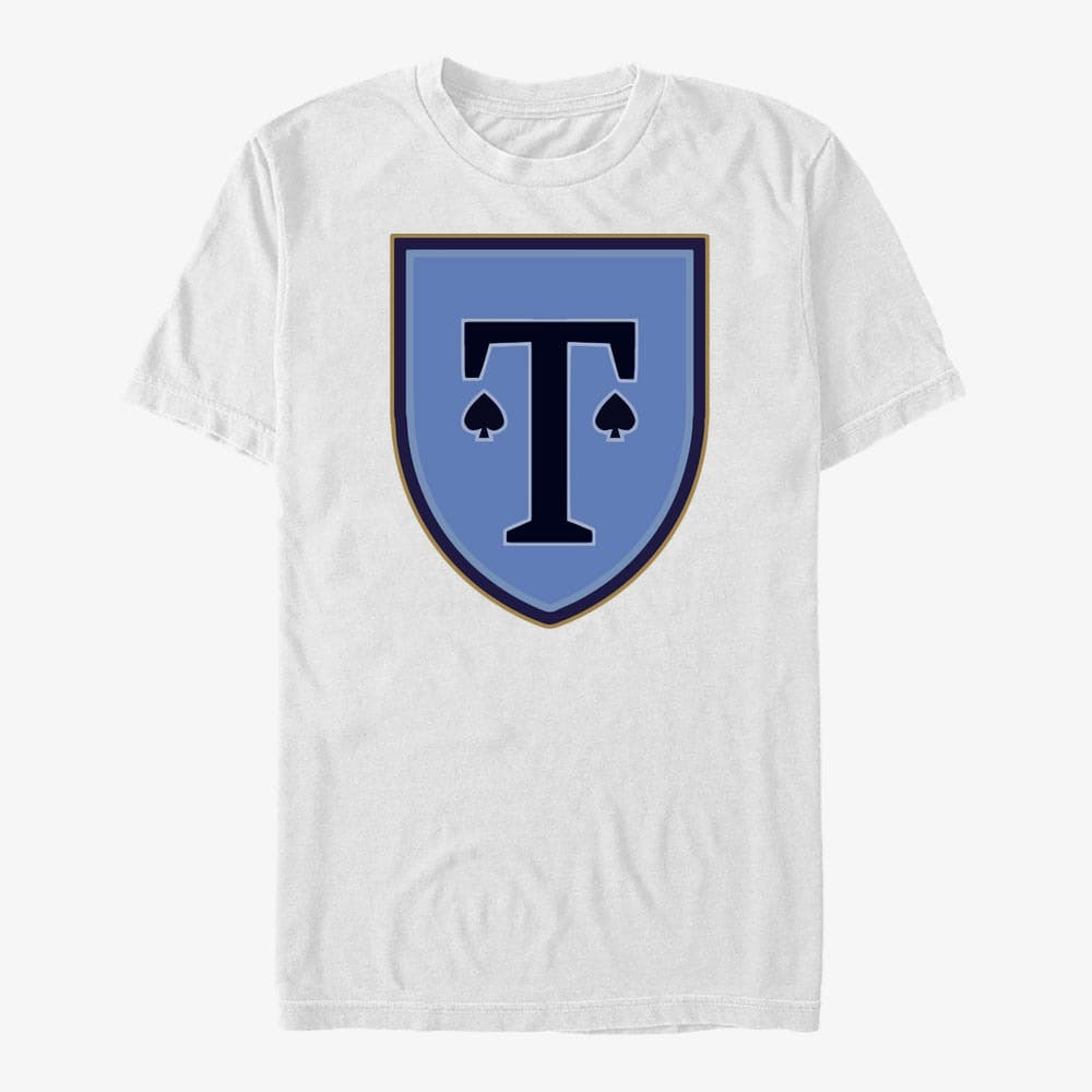 T-Shirts Merch Netflix Heartstopper - Truham Spade Crest Unisex T-Shirt White