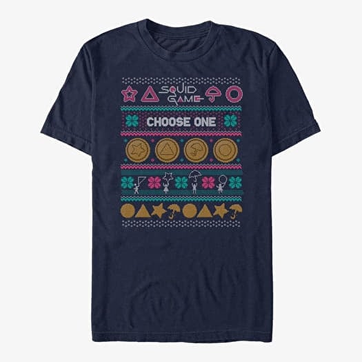 T-shirt Merch Netflix Squid Game - DAGALOG COOKIE UGLY SWEATER Unisex T-Shirt Navy Blue