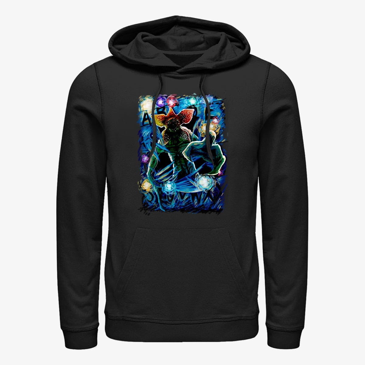 Hoodies and sweatshirts Merch Netflix Stranger Things - Demogorgon Starry Unisex Hoodie Black