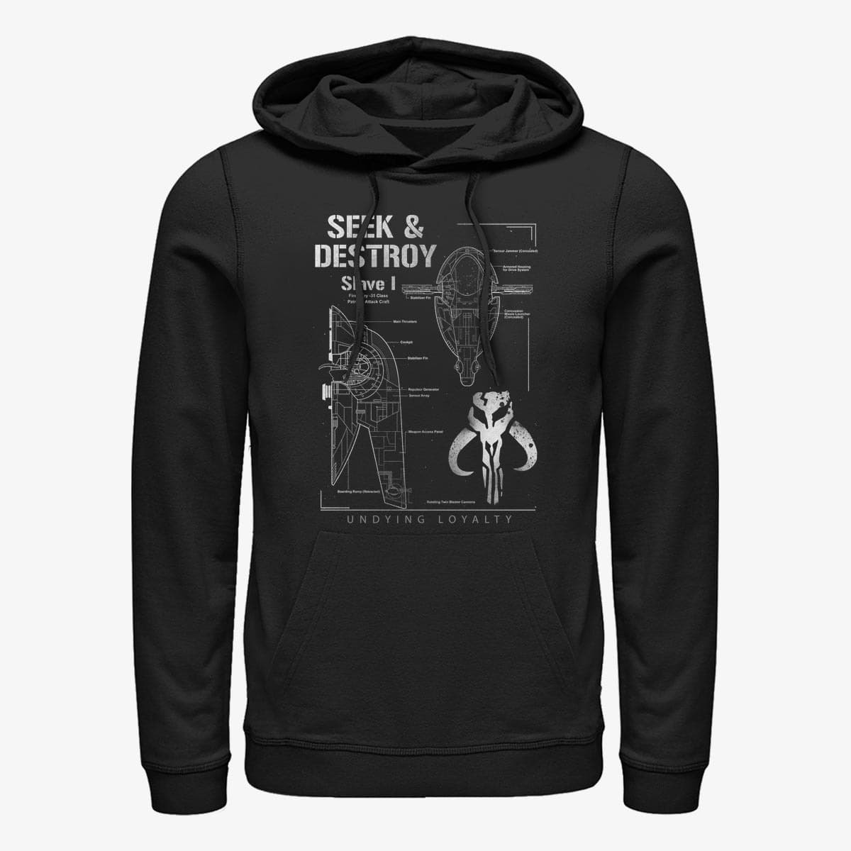 Sweatshirts Merch Star Wars: Classic - Firespray 31 Unisex Hoodie Black