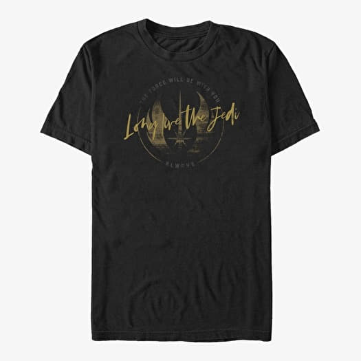 T-shirt Merch Star Wars Obi-Wan - Long Live Jedi Crest Unisex T-Shirt Black