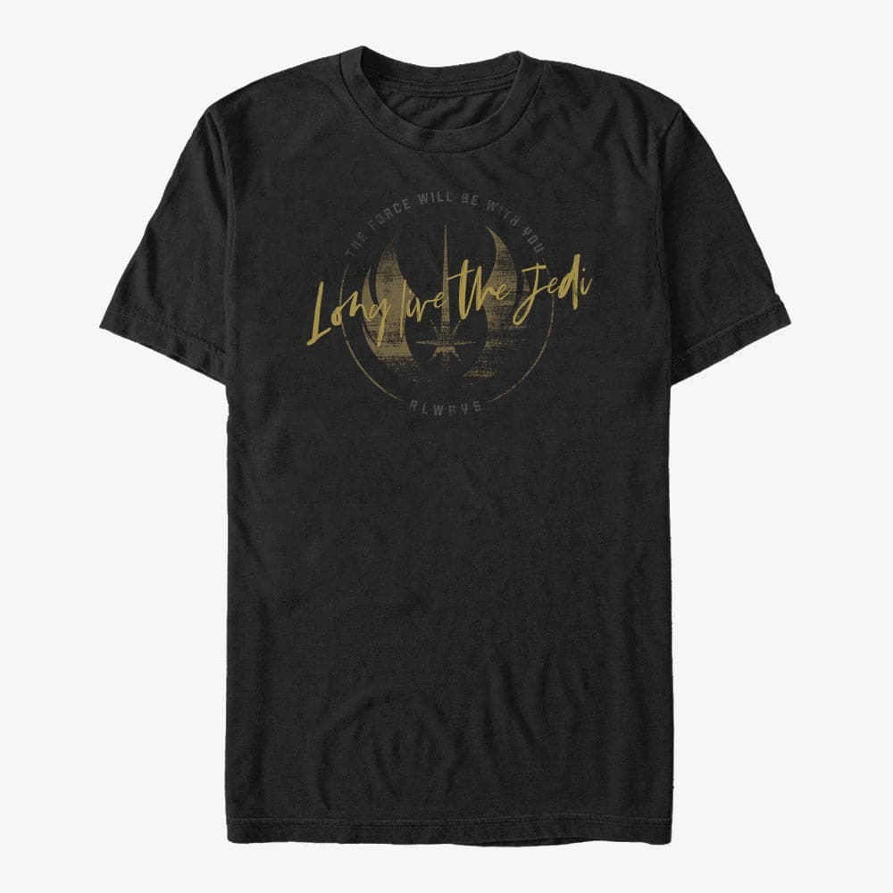 Magliette Merch Star Wars Obi-Wan - Long Live Jedi Crest Unisex T-Shirt Black