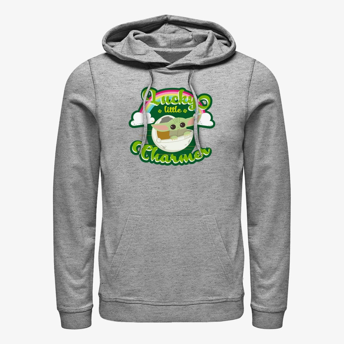Felpe Merch Star Wars: The Mandalorian - Charmer Rainbow Unisex Hoodie Heather Grey