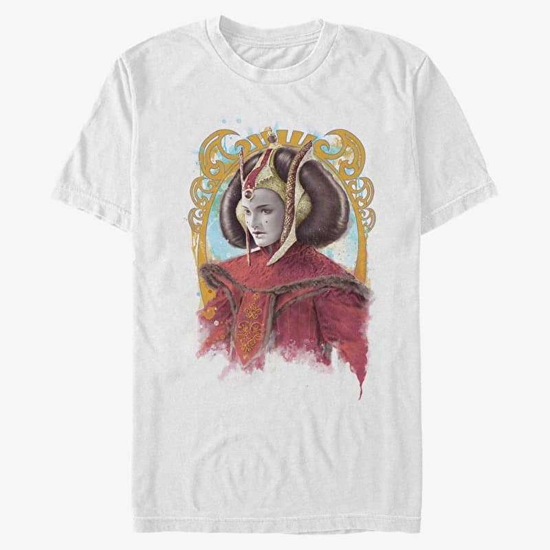 Póló Merch Star Wars: Classic - Amidala Monarch Unisex T-Shirt White