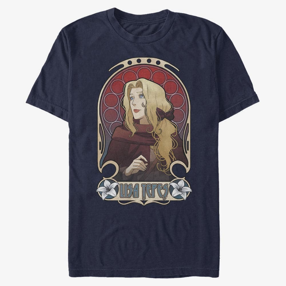 Тениски Merch Netflix Castlevania - Lisa Nouveau Unisex T-Shirt Navy Blue