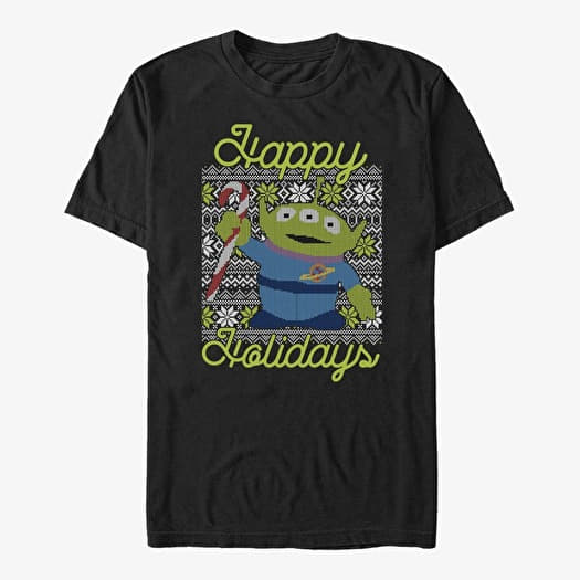 T-shirt Merch Pixar Toy Story 1-3 - Alien Christmas Unisex T-Shirt Black