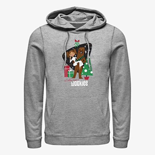 Merch Star Wars: Classic - Kiss a Wookiee Unisex Hoodie Heather Grey