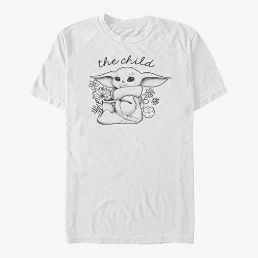 Merch Star Wars: The Mandalorian - Flower Child Unisex T-Shirt White