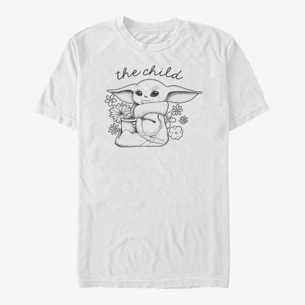 T-Shirts Merch Star Wars: The Mandalorian - Flower Child Unisex T-Shirt White