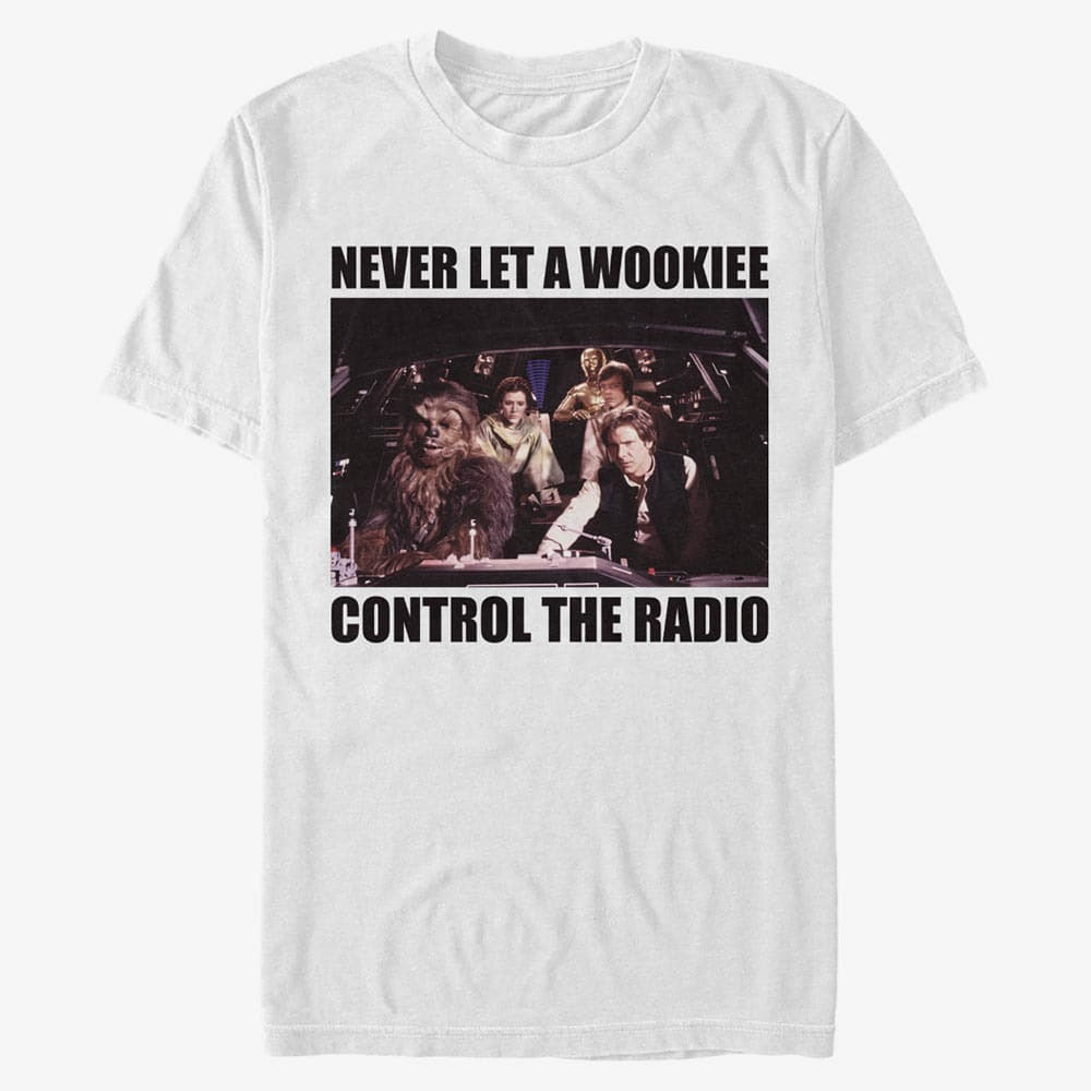 T-Shirts Merch Star Wars: Classic - No Wookie Radio Unisex T-Shirt White