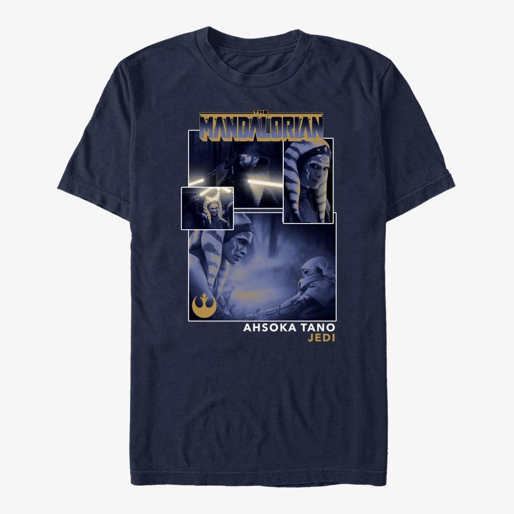 Koszulki Merch Star Wars: The Mandalorian - MandoMon Epi5 Hideout Unisex T-Shirt Navy Blue