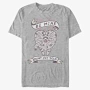 Merch Star Wars: Classic - Be Mine Falcon Unisex T-Shirt Heather Grey