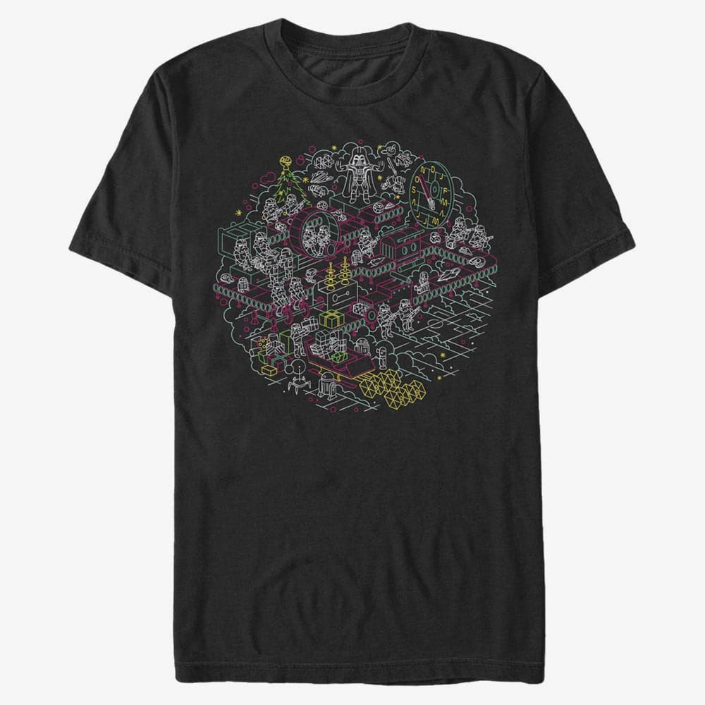 Magliette Merch Star Wars: Classic - Linear Xmas Unisex T-Shirt Black