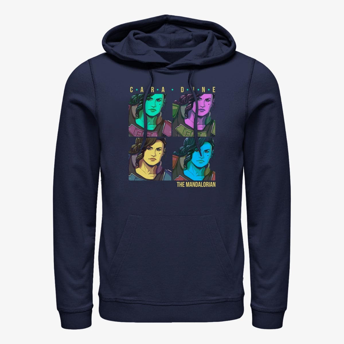 Суитчъри Merch Star Wars: The Mandalorian - Cara Dune Box Unisex Hoodie Navy Blue