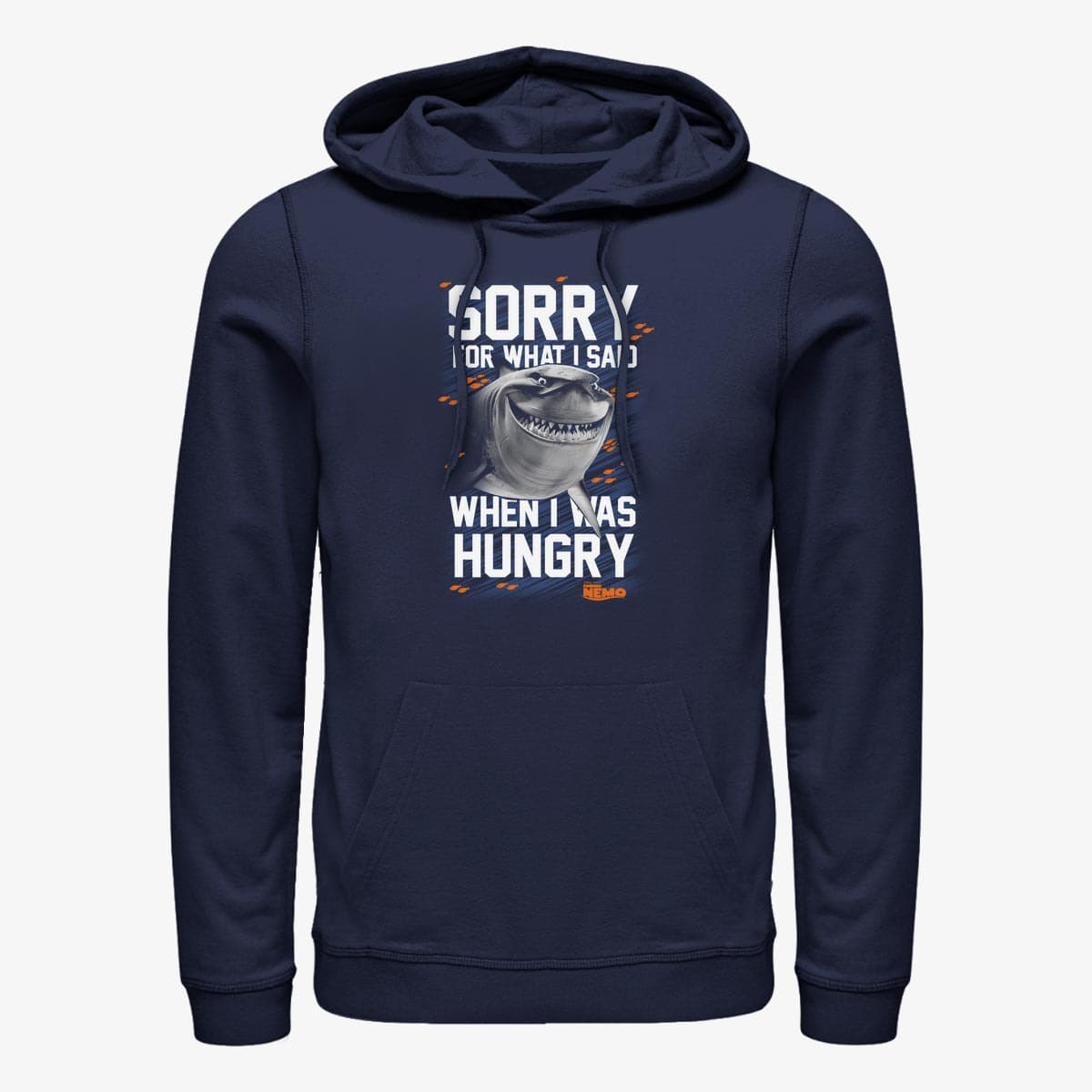 Hoodies and sweatshirts  Merch Pixar Finding Nemo - Bruce was Hungry Unisex Hoodie Navy Blue