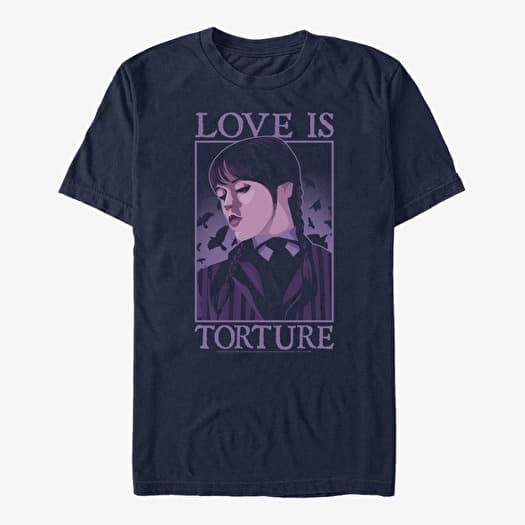 T-shirt Merch MGM Wednesday - Tortured Love Unisex T-Shirt Navy Blue