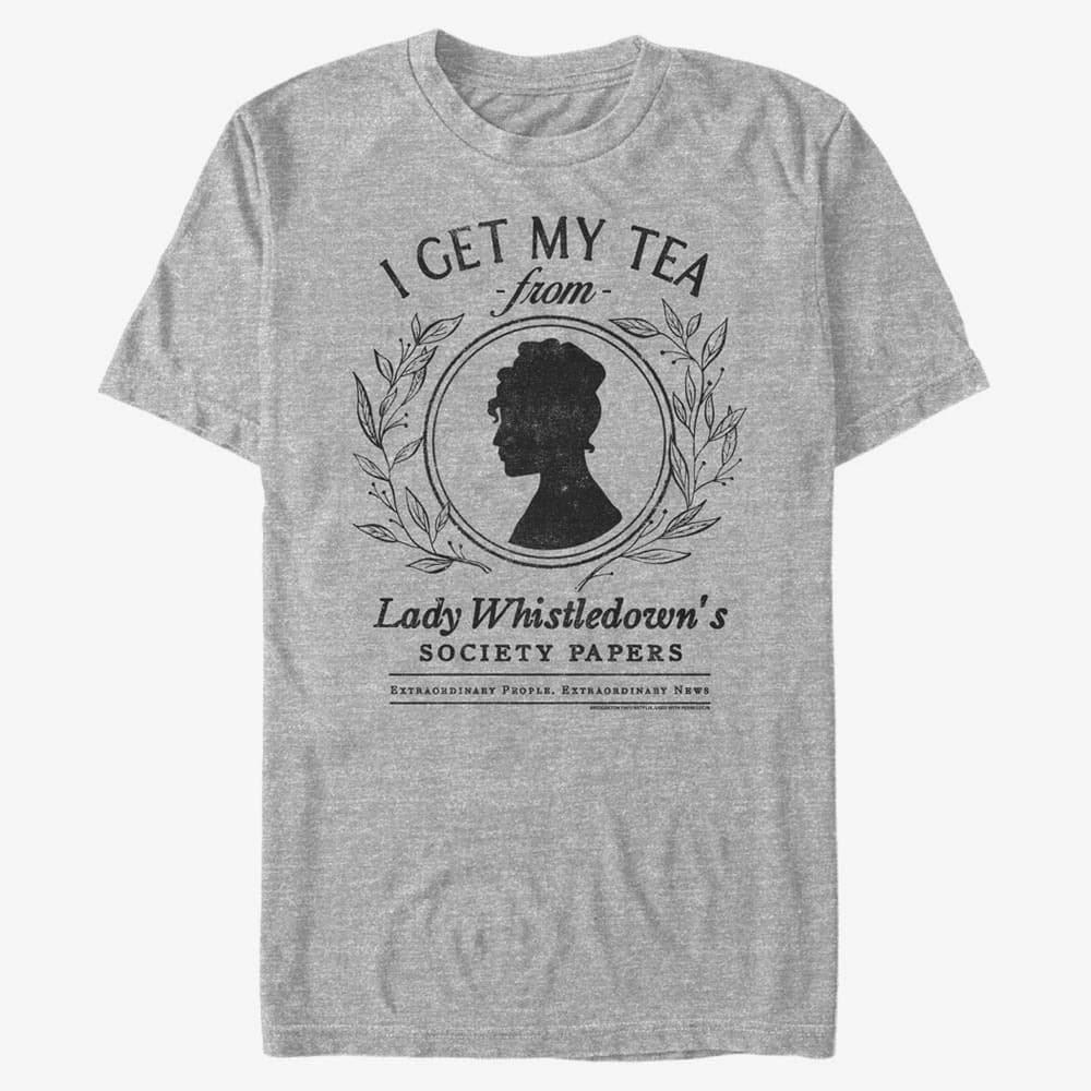 Magliette Merch Netflix Bridgerton - Whistledown Tea Unisex T-Shirt Heather Grey