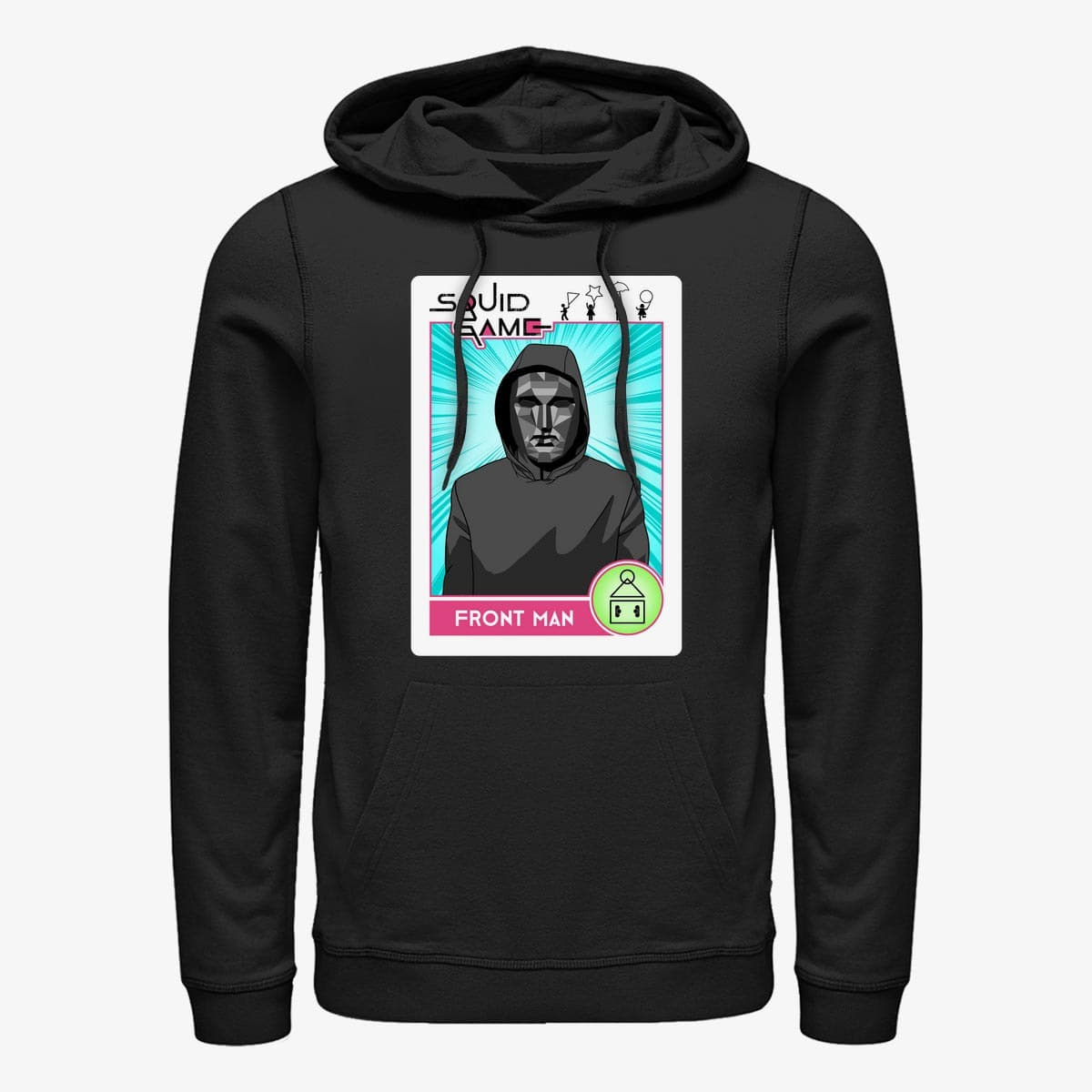 Sweatshirts Merch Netflix Squid Game - Front Man Card Unisex Hoodie Black