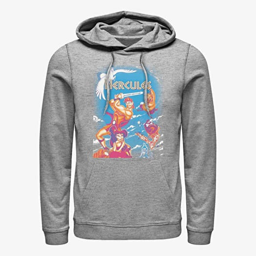 Sweatshirt Merch Pixar Hercules - Hercules Box Fade Unisex Hoodie Heather Grey