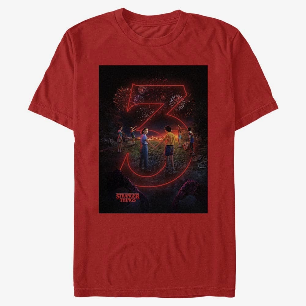 T-Shirts Merch Netflix Stranger Things - Season Three Unisex T-Shirt Red