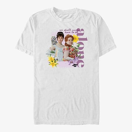 Tričko Merch Netflix Bridgerton - Never Be Alone Unisex T-Shirt White