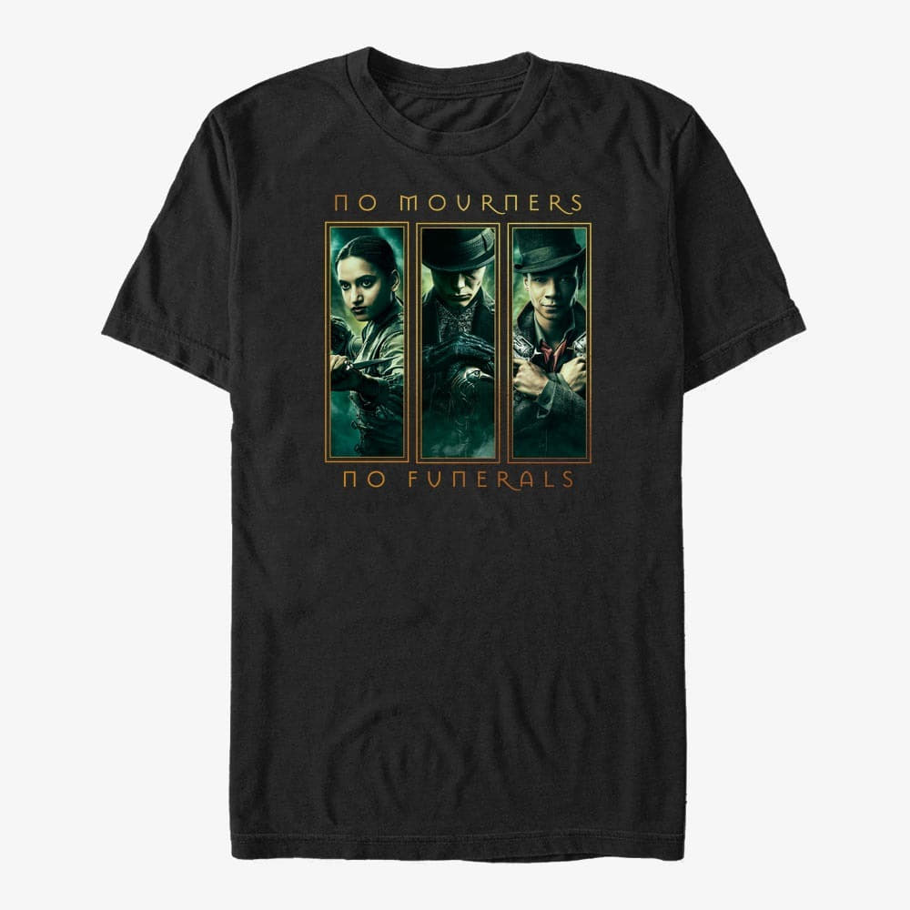 T-Shirts Merch Netflix Shadow and Bone - No Mourners Boxes Unisex T-Shirt Black