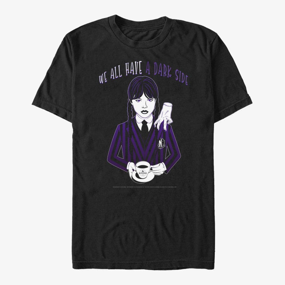 T-Shirts Merch MGM Wednesday - Dark Side Unisex T-Shirt Black