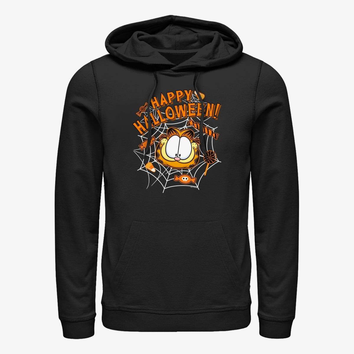 Sweatshirts Merch Paramount Garfield - Candy Web Cat Unisex Hoodie Black