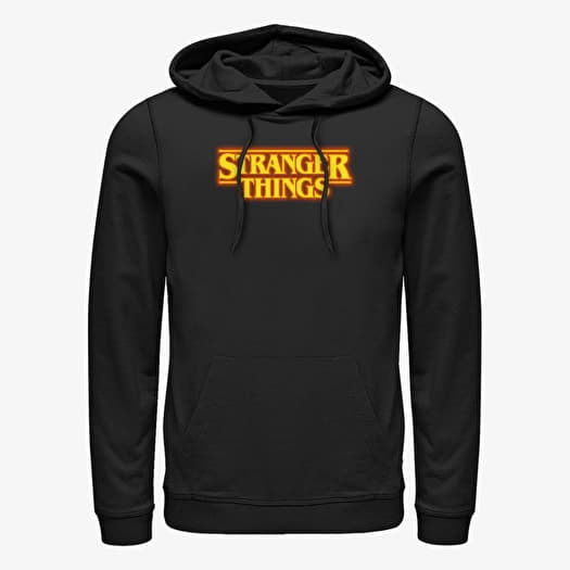 Pulóver Merch Netflix Stranger Things - LOGO PUMPKIN Unisex Hoodie Black