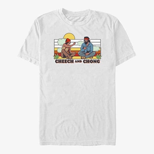 Tricou Merch Paramount Cheech and Chong - Sunset Buds Unisex T-Shirt White