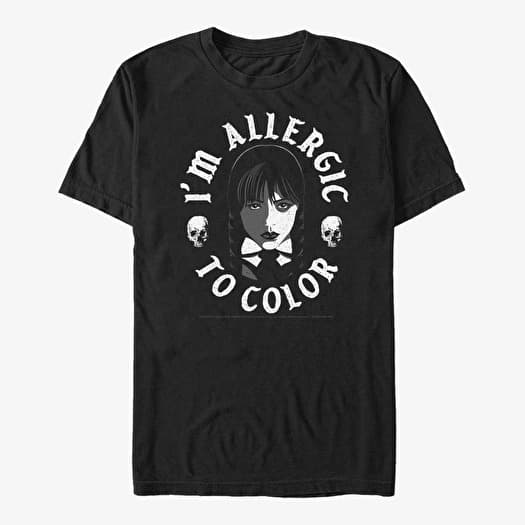 T-shirt Merch MGM Wednesday - Allergic To Color Unisex T-Shirt Black