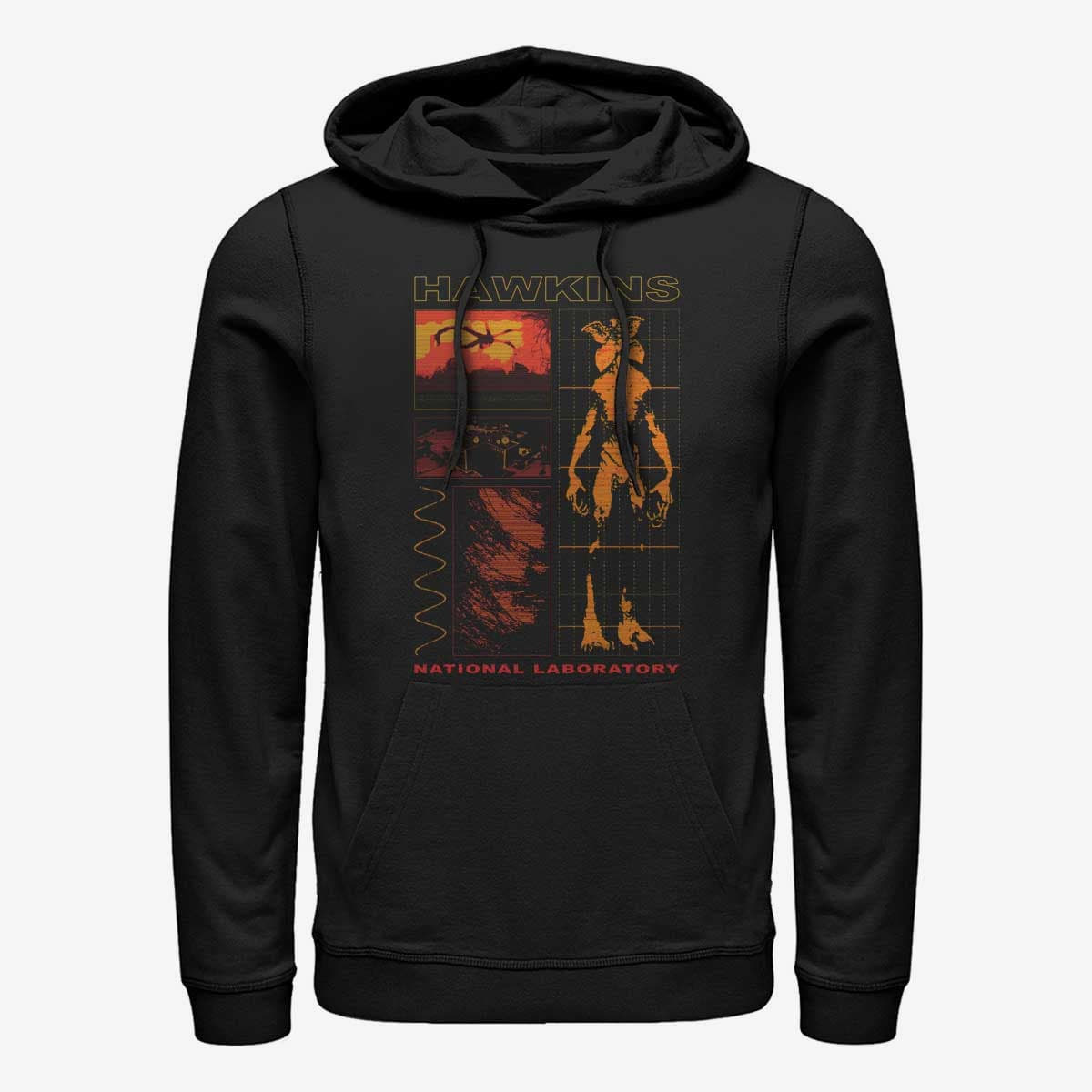 Sudaderas Merch Netflix Stranger Things - Hawkins Lab Unisex Hoodie Black