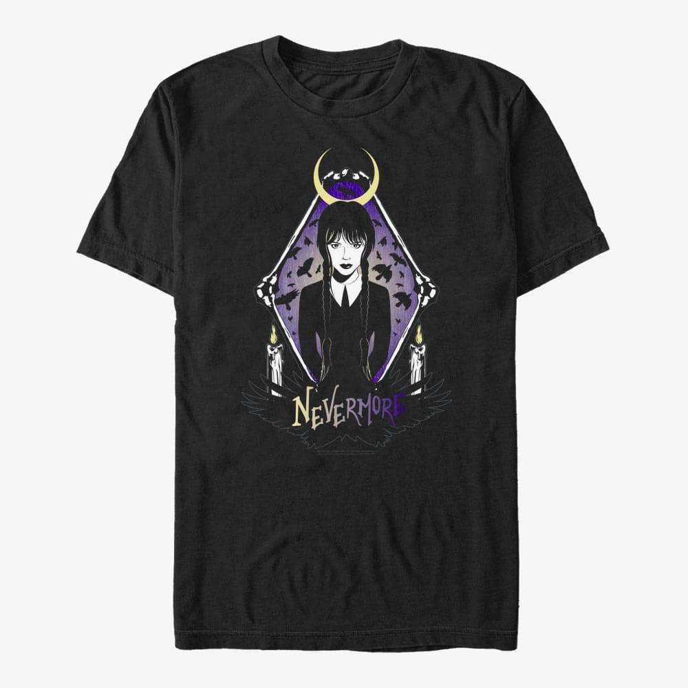 T-shirts Merch MGM Wednesday - Wednesday Nevermore Unisex T-Shirt Black