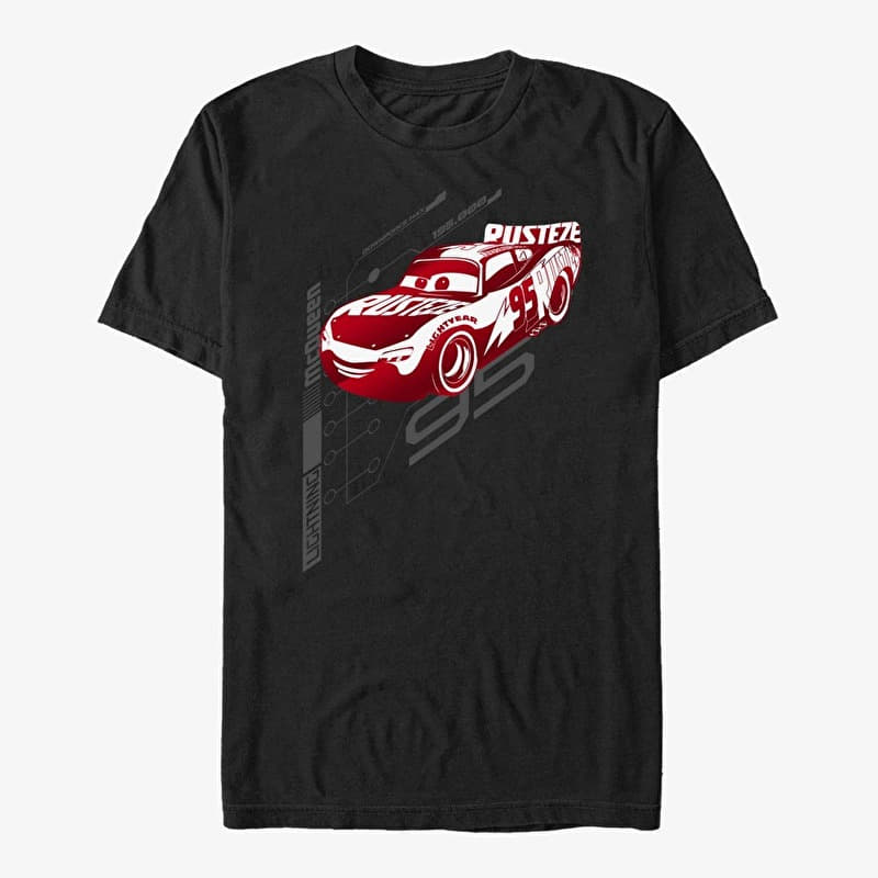 T-shirt Merch Pixar Cars 3 - Foiled Mc Queen Unisex T-Shirt Black