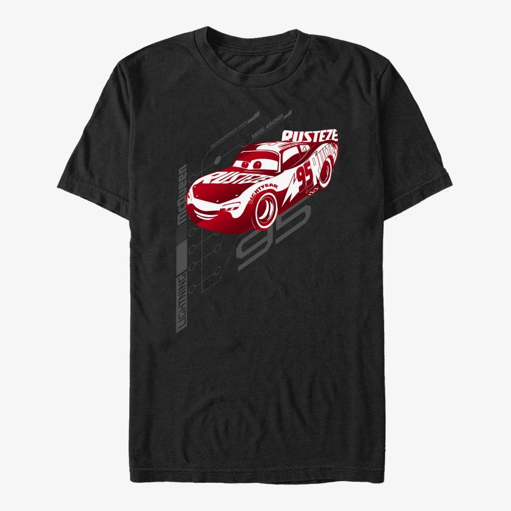 Magliette Merch Pixar Cars 3 - Foiled Mc Queen Unisex T-Shirt Black