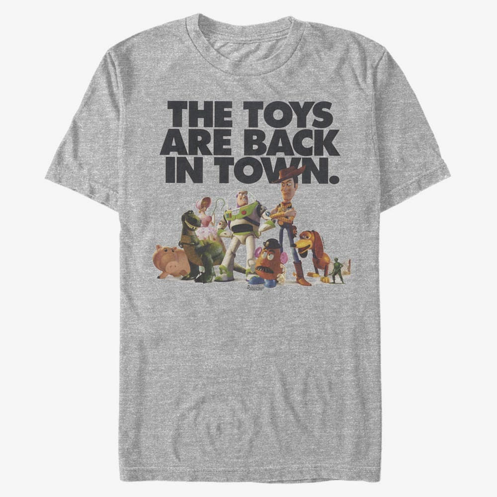 Trička Merch Pixar Toy Story - In Town Unisex T-Shirt Heather Grey