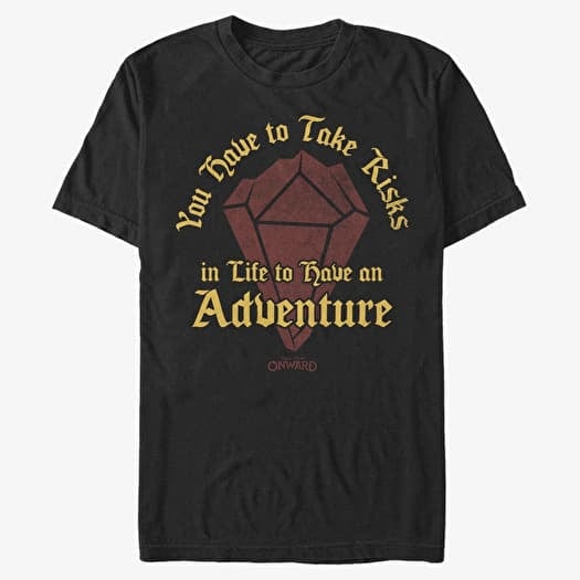 Тениска Merch Pixar Onward - Risk for Adventure Unisex T-Shirt Black