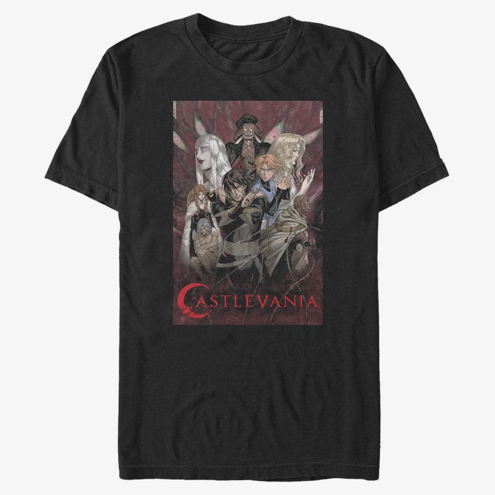 majice kratkih rukava Merch Netflix Castlevania - Vertical 1 Unisex T-Shirt Black