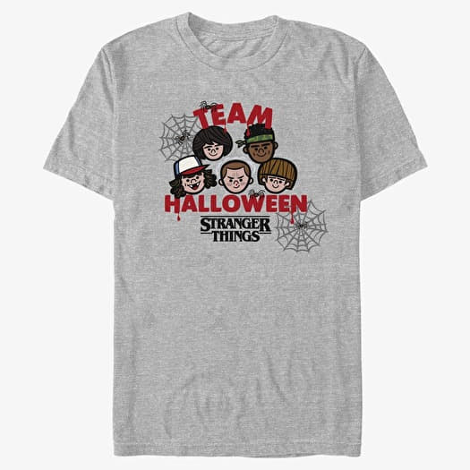 T-shirt Merch Netflix Stranger Things - Team Halloween Unisex T-Shirt Heather Grey