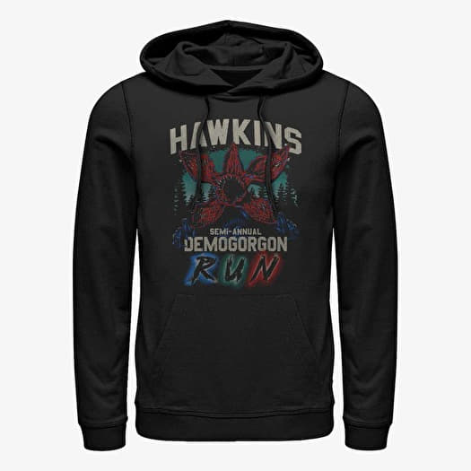 Felpa Merch Netflix Stranger Things - Hawkins Runner Unisex Hoodie Black