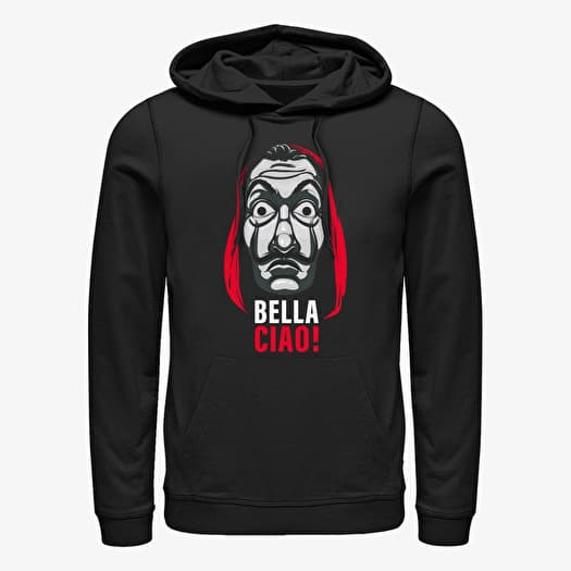 Sweat-shirt Merch Netflix Money Heist - Bella Ciao Mask Unisex Hoodie Black