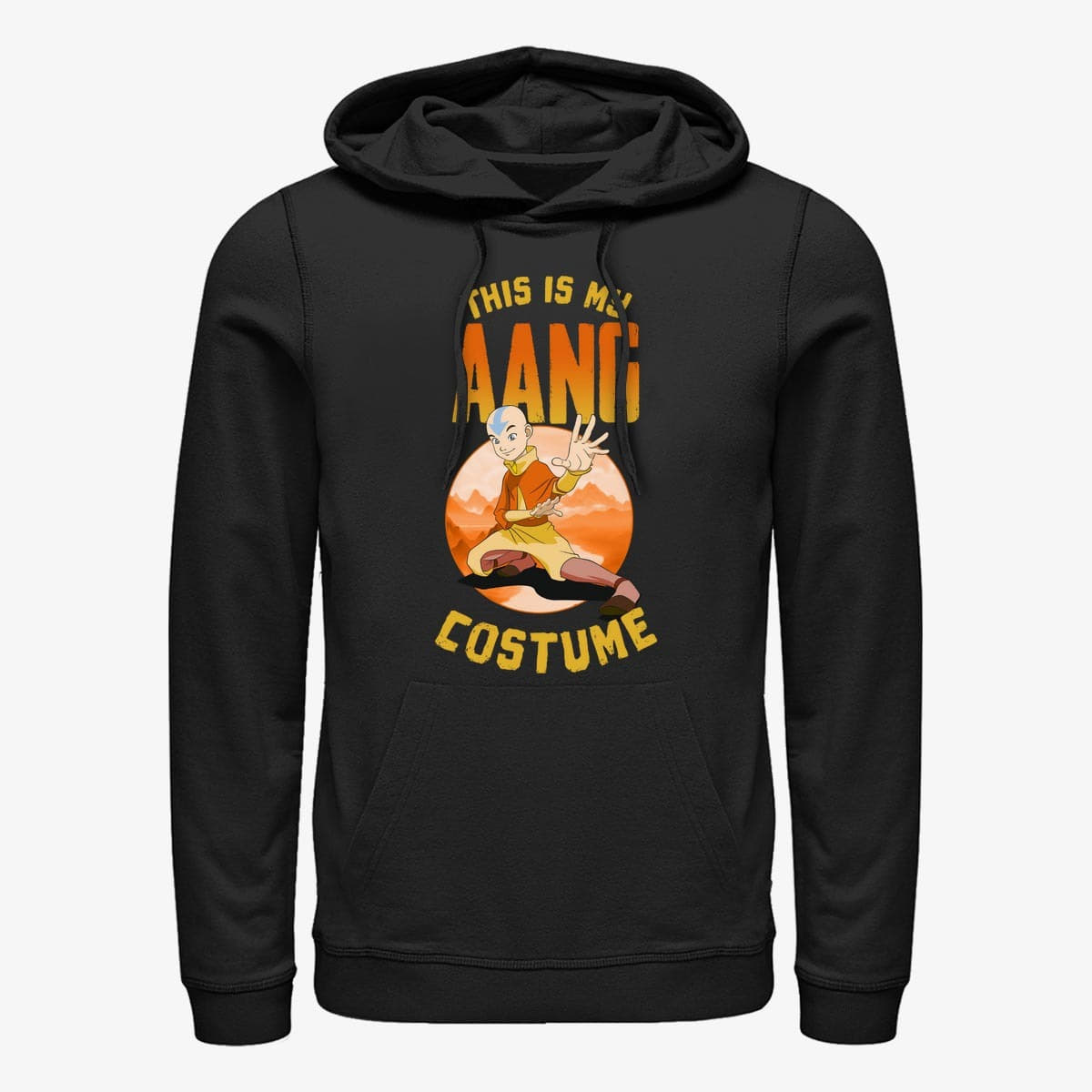Sweatshirts Merch Paramount Avatar: The Last Airbender - Aang Costume Unisex Hoodie Black