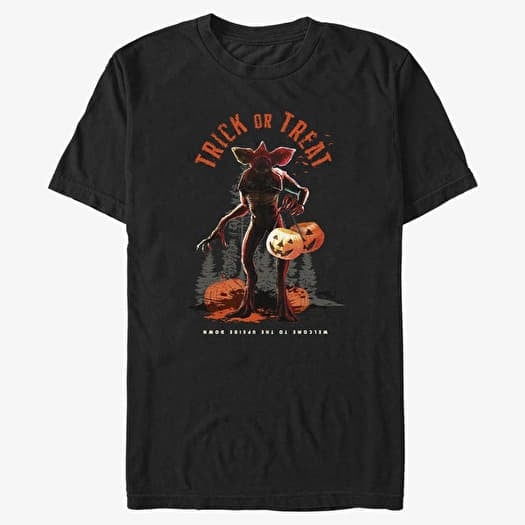 T-skjorte Merch Netflix Stranger Things - Trick Or Treating Demo Unisex T-Shirt Black