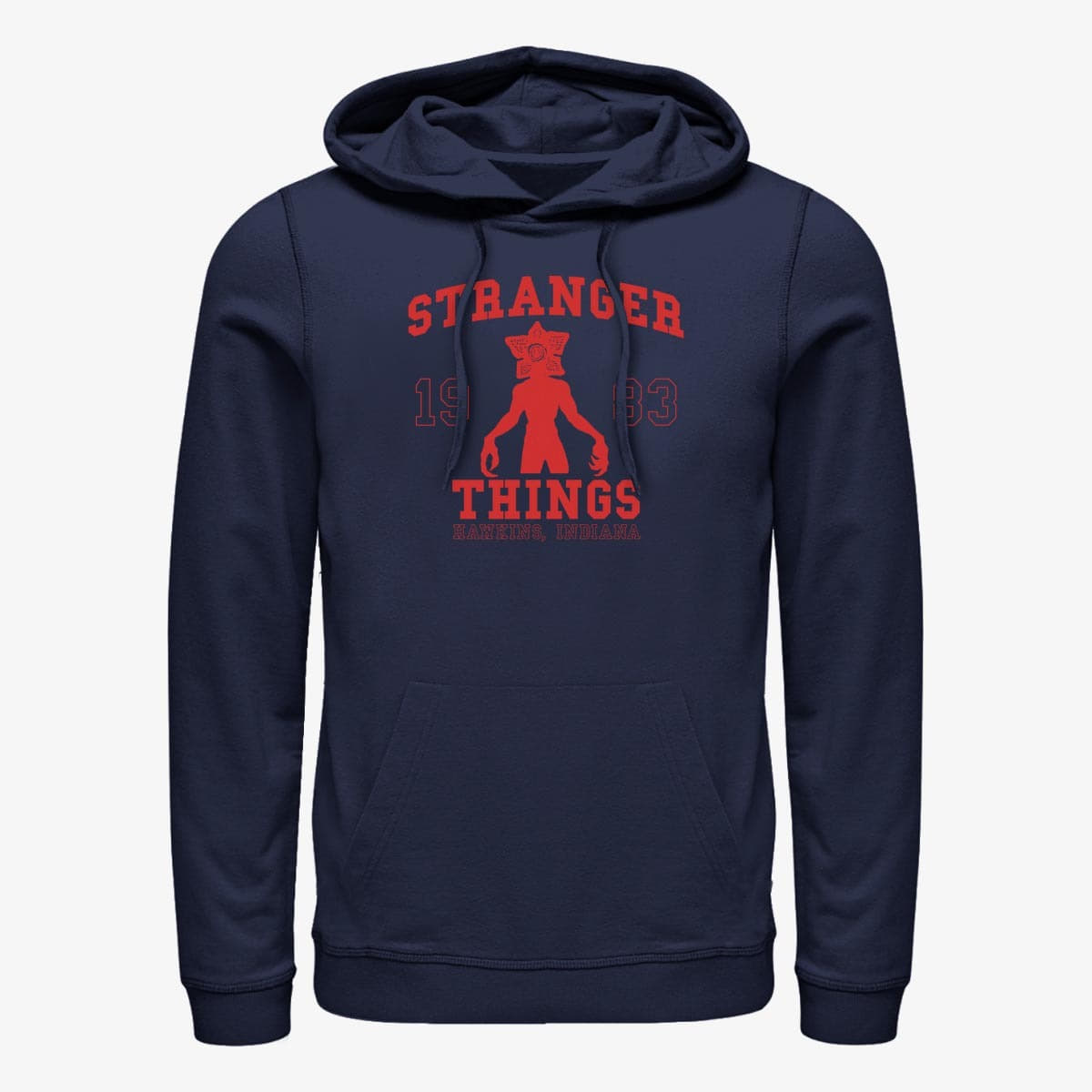 Hoodies and sweatshirts  Merch Netflix Stranger Things - ST COLLEGIATE Unisex Hoodie Navy Blue