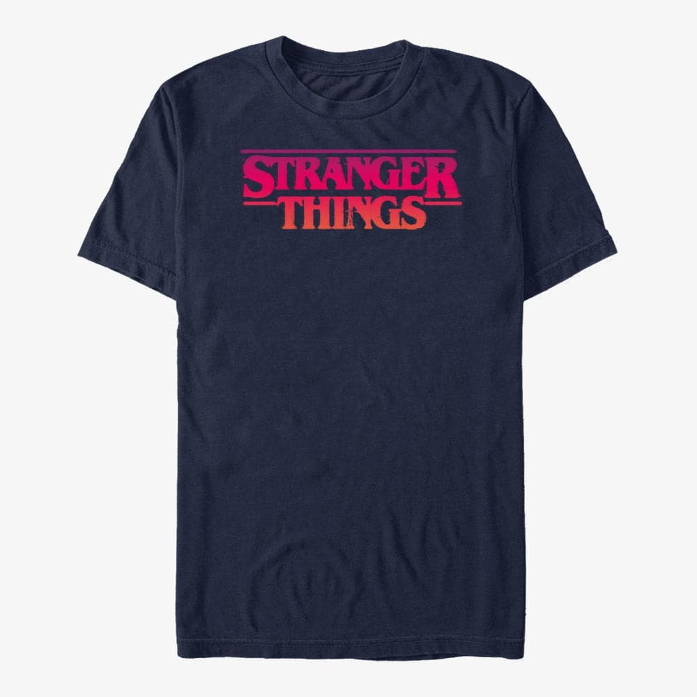 T-shirts Merch Netflix Stranger Things - Grunge ST Logo Unisex T-Shirt Navy Blue