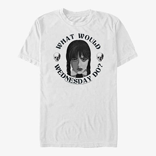 T-shirt Merch MGM Wednesday - What Would Wednesday Do Unisex T-Shirt White